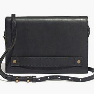Madewell Morgan Black Leather Crossbody Bag